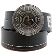Evisu black leather belt EVIS1409.