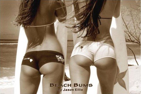 Produkt-Bild: 1art1 48107 Sch&ouml;ne Frauen - Beach Bums Von Jason Ellis Poster (91 x 61 cm)