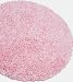 Pink Round Shaggy Nursery Rug by Glenna Jean