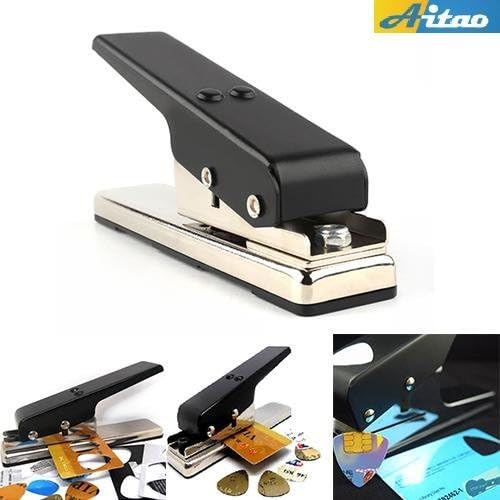 HotVally Guitar Plectrum Pick Press Plastic Card Hole Punch Picks Maker Cutter DIY Machine
