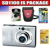Canon PowerShot SD1100IS 8MP Digital Camera with 3x Optical Image Stabilized Zoom (Silver) Package 1