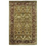Safavieh Persian Legend Collection PL519B Handmade Light Green and Rust New Zealand Wool Round Area Rug, 3-Feet 6-Inch Round