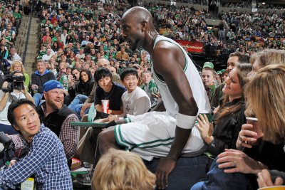 Indiana Pacers v Boston Celtics: Kevin Garnett Photographic Poster Print by Brian Babineau, 12x18