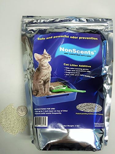 NonScents Odor Control Cat Litter Additive (3lb Bag)-Odor Eliminator-Litter Box Deodorizer
