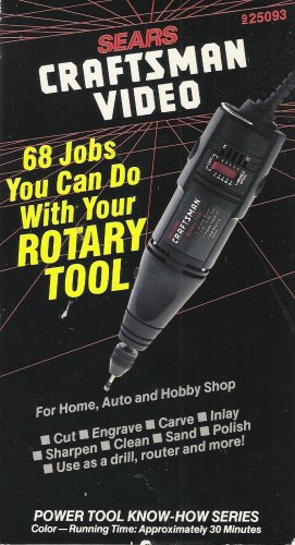 68 Jobs You Can Do with Your Rotary Tool; VHS Video from Sears Craftsman