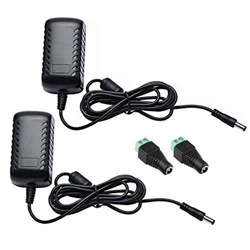 2x JACKYLED Regulated UL Listed DC 12V 2A 2.0A Switching Power Supply Adapter For 100V- 240V AC 50/60Hz