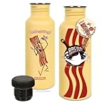 Accoutrements Bacon Squeezins Stainless Steel Water Bottle