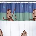 Peek-a-Boo Monkey Shower Curtain