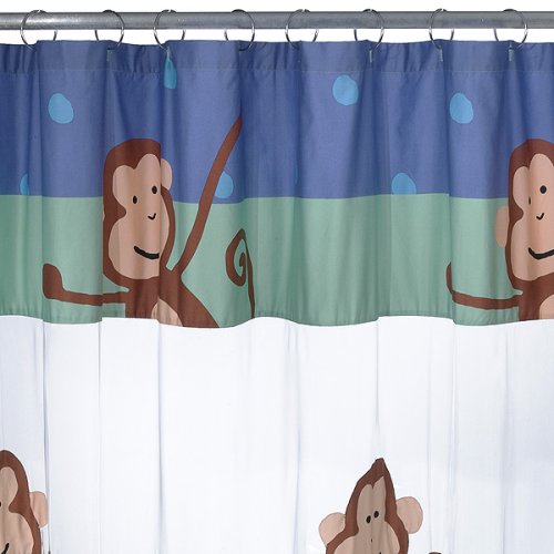 Image of Peek-a-Boo Monkey Shower Curtain