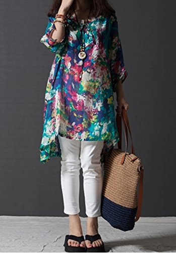 花柄チュニック 七分袖 ブラウス スーツ レース オーガンジー エレガント 長袖 フレアー シフォン セクシー フレア 大きいサイズ  ワンピース ロング エレガンス 美脚 デート パーティ 秋物 冬物　ｍ020