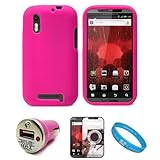Pink Protective Silicone Skin for Motorola Droid Bionic XT865 (Verizon Wire ....