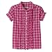 Girls' Cherokee® Plaid Ruffle-Front Blouse - Pink