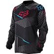 Fox Racing HC Geo Youth Girls Motocross Motorcycle Jersey w/ Free B&F Heart Sticker - Black/Pink