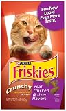 Friskies Cat Treats Crunchy Chicken, Liver & Turkey Flavors, 2.1-Ounce Pouches (Pack of 20)
