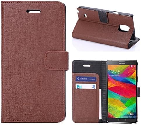 Big Gadgets Simple Oracle Texture Magnetic Style Flip Wallet Leather Case Slot Design Stand Cover for Samsung Galaxy Note 4 N9100 (Brown)