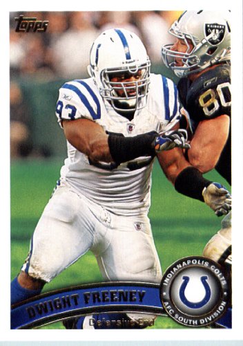 2011 Topps Football Card # 191 Dwight Freeney - Indianapolis Colts - NFL Trading Card in a Protective Case!
