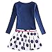 Novatx Long Sleeve Soft Baby Girl Dress H5801 Navy