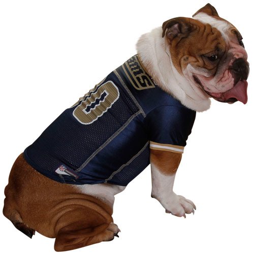 St. Louis Rams Navy Blue Mesh Pet Football Jersey (X-Small)