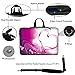 Meffort Inc 15 15.6 inch Neoprene Laptop Sleeve Bag Carrying Case with Hidden Handle and Adjustable Shoulder Strap - Pink Heart