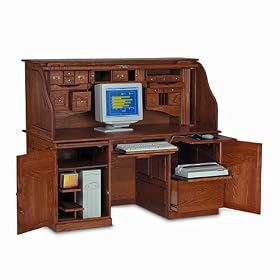 Haugen Home Computer Roll Top Desk for 17 Inch Monitors Haugen Home Computer Roll Top Desk for 17 Inch Monitors