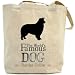 Canvas Tote Bag Beige  The World's Famous Dog Border Collie  Dog