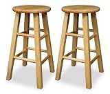 Winsome 24" Counter Height Bar Stools in Natural (Set of 2)
