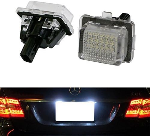 iCoolkit®2pcs OEM Fit Xenon White Error Free 18-SMD LED License Plate Lights For Mercedes C CLS CLA E S SL SLK Class, etc