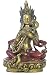 Saraswati Hindu Goddess of Arts Statue, Gold and Red