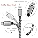 Galaxy S7 Edge Charger,Pack-3 6ft 2m Long Braided Fiber Universal Micro USB Charger Cord Android Phone & Tablet Charging Cable