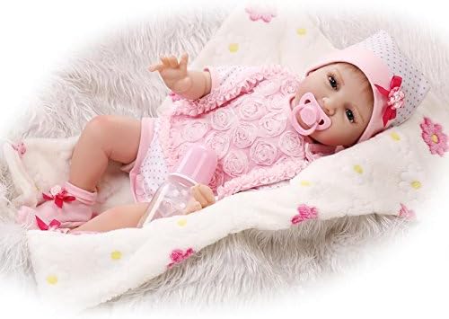 DreamRunner Reborn Baby Doll Soft Silicone 22inch 55cm Magnetic Lovely Lifelike Newborn Baby Doll Realistic Accompany Toy