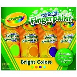 CRAYOLA WASHABLE FINGERPAINT BRIGHT COLORS