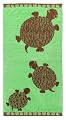 Turtle Brown Green - Luxury Velour Jacquard Beach Towel size 32x63 - 400 grams 100% Pure Ringspun Cotton - Brilliant intense vibrant colors - Highly absorbent easy care machine wash - Use for picnic poolside or as a colorful bath towel - Save 50%