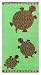 Turtle Brown Green - Luxury Velour Jacquard Beach Towel size 32x63 - 400 grams 100% Pure Ringspun Cotton - Brilliant intense vibrant colors - Highly absorbent easy care machine wash - Use for picnic poolside or as a colorful bath towel - Save 50%