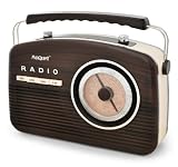 Marquant Nostalgisches Retro-Radio tragbar/mobil Vintage-Boombox (UKW/MW/LW/SW)