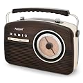 Marquant Nostalgisches Retro-Radio tragbar/mobil Vintage-Boombox (UKW/MW/LW/SW)