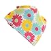 Zippy Fun Baby and Toddler Bandana Bib - Absorbent 100%cotton Front Drool Bibs Adjustable Snaps (4 Pack) Pink Yellow