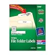 Avery File Folder Labels for Laser and Ink Jet Printers with TrueBlock Technology, 3.4375 x .66 inches, White, Box of 1500 (5366)
