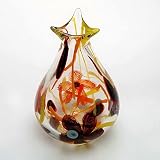 51LewQFrEML. SL160  Hand Blown Floral Sommerso Art Glass Vase 10.5 tall