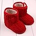 DZT1968® Baby Girl Soft Sole Anti Slip Prewalker Shoes Snow Boots Socks With Bowknot (9~12 Months, Red)