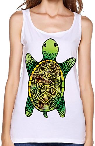 Funny Shirts Woman Watercolor Turtle Leisure Black Mens Vest