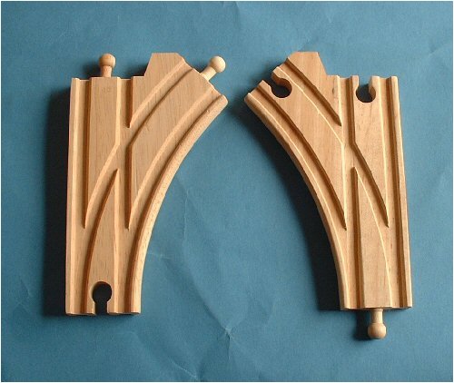 Childrens Toyshop  Toys : 2 x Curved Points Track Accessory