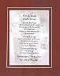 Touching and Heartfelt Poem for Loving Partners - To My Wife With Love Poem on 11 x 14 inches Double Beveled Matting