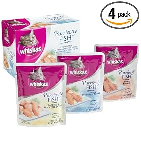 Whiskas Purrfectly Fish Variety Pack (4-Tuna and Whitefish, 3-Tuna, 3-Sardine and Mackerel) Food... by Whiskas