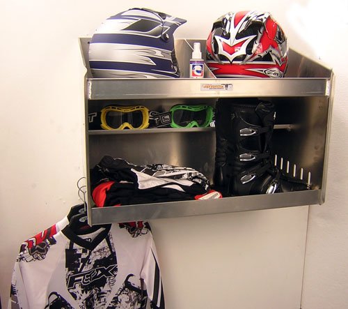 Best Price Aluminum Helmet Storage Cabinet Holder Shop Garage Cargo Car Trailer Organizer