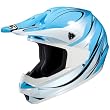 HJC Wave Women's CS-MX Dirt Bike Motorcycle Helmet - MC-9 Blue/White/Black