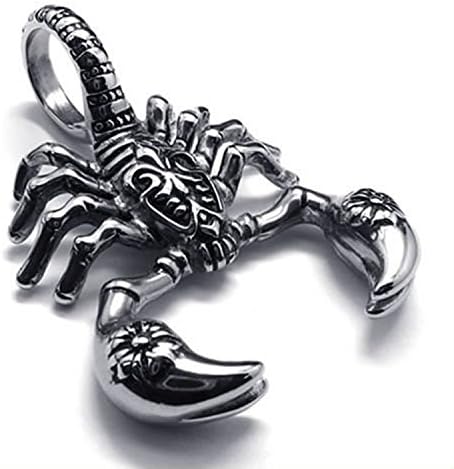 ZMSTORE Jewelry The Scorpion King Stainless Steel Tribal Biker Mens Necklace Pendant 18-26 inch Chain