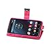 IZENGATE Motorola Droid Turbo (Incompatible with Ballistic Nylon Version) Wallet Case - Executive Premium PU Leather Flip Cover Folio with Stand (Deep Rose Pink)