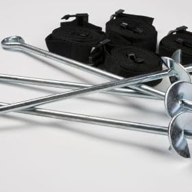Rebo Trampoline Tie Down Anchor Kit - Fits All Sizes And Models