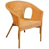 Hansen Rattan 3800/F610 Stapelsessel B 56 T 55 H 75 SH 40 cm, honig gebeizt