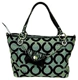 NEW AUTHENTIC COACH OP ART CHARM CONVERTIBLE SHOULDER TOTE HANDBAG 14841